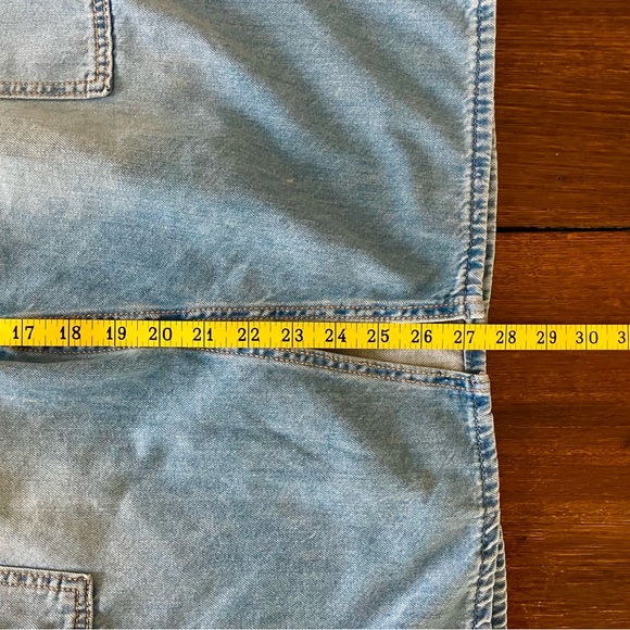 Hollister Light Blue Cargo Denim / Jean Skirt/ Country Western Style - Picture 5 of 8